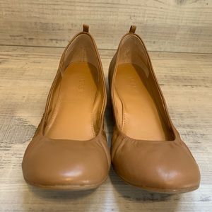 Tan J Crew Wedge Flat